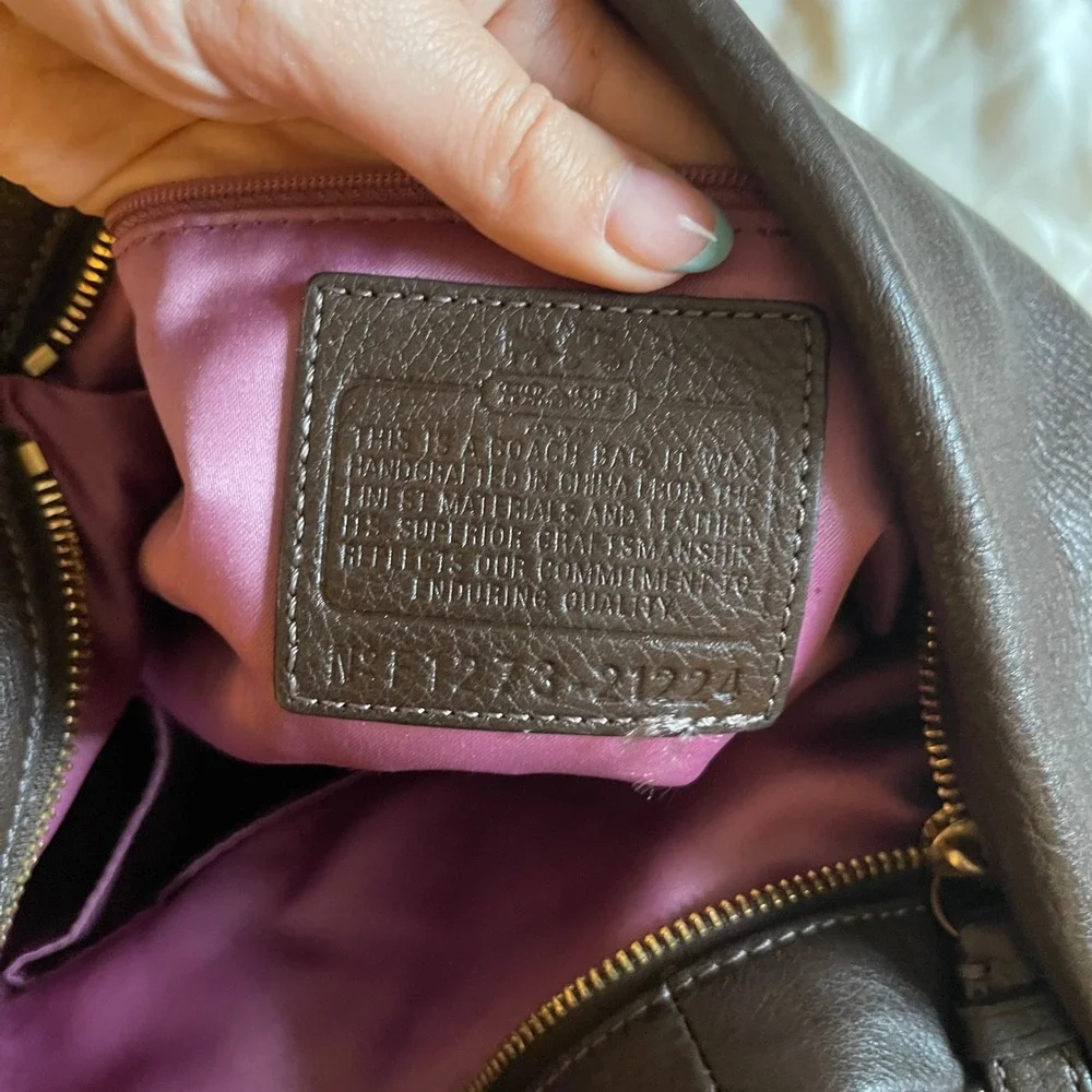 Coach‎ Madison Leather Isabelle Mahogany Brown Hobo Bag Brass Hardware